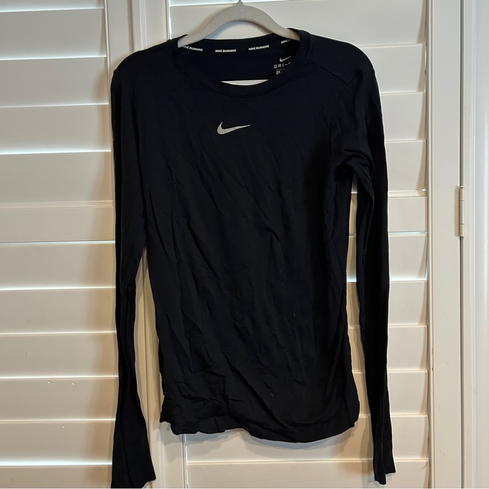 Nike DriFit Crewneck Knit Top Black Size Medium